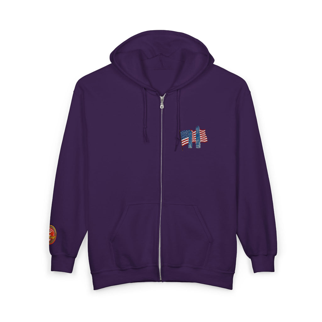 Twin Towers Tribute Full Zip Front Hoodie