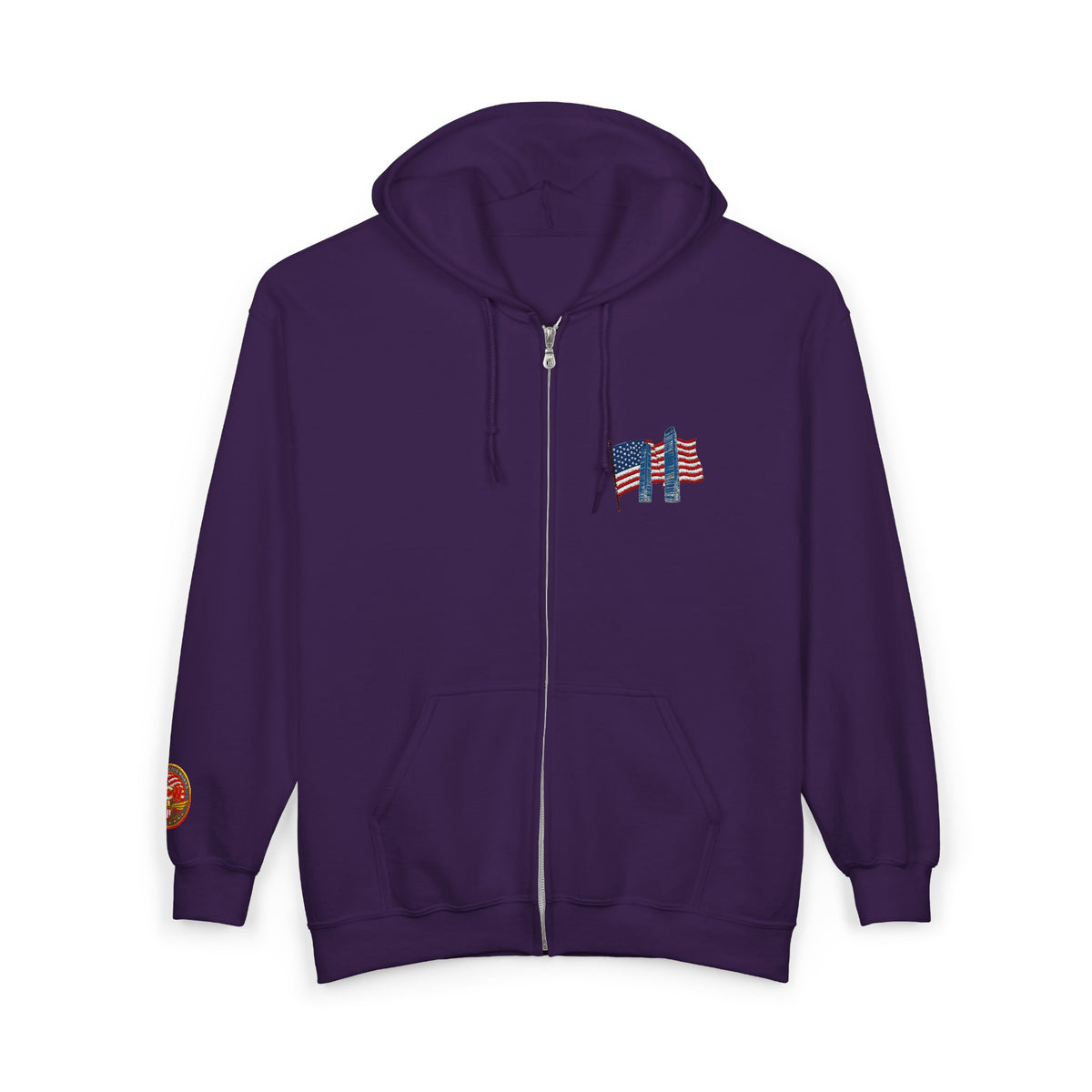 Twin Towers Tribute Full Zip Front Hoodie