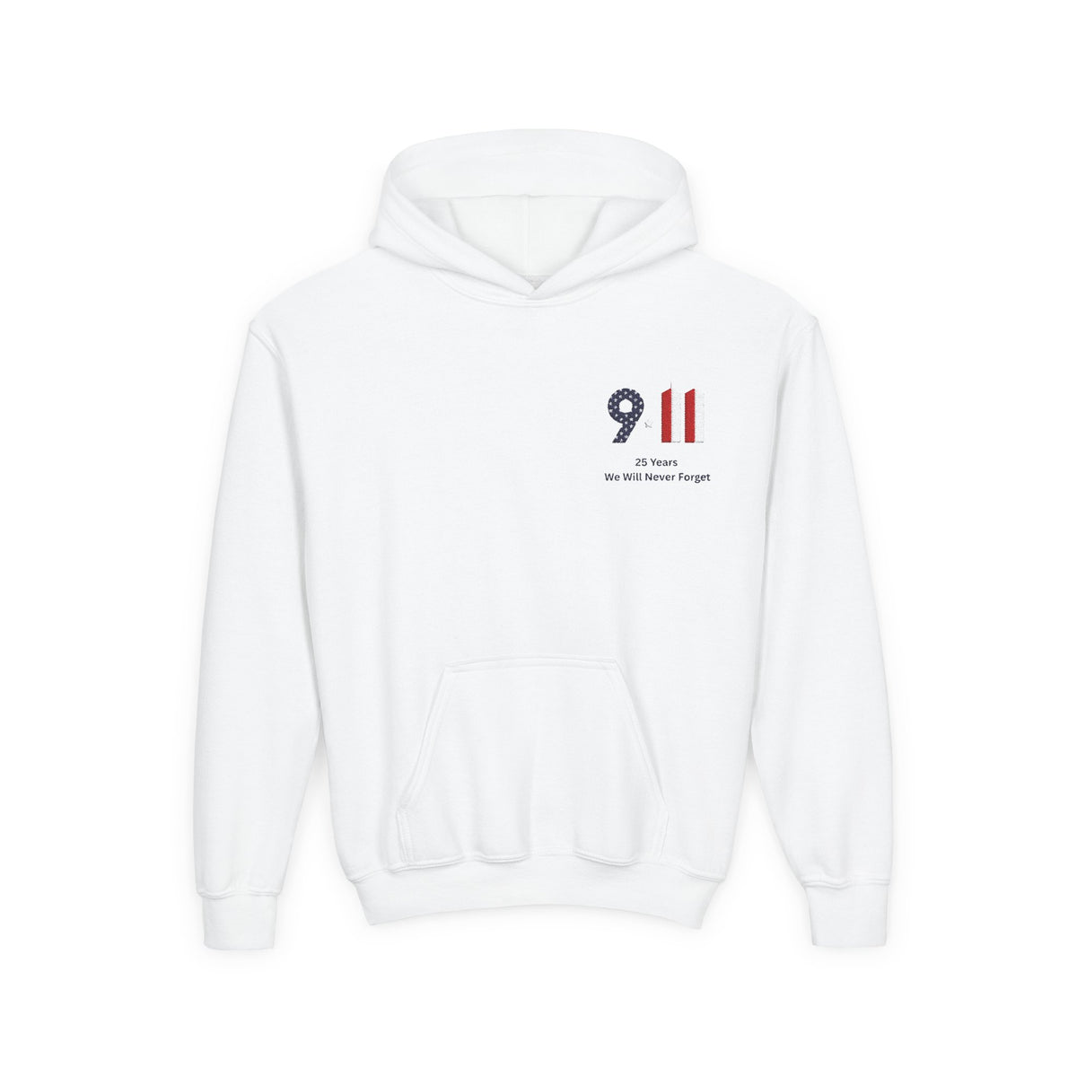 Youth 9/11 Memorial Hoodie — Patriot Flag Design