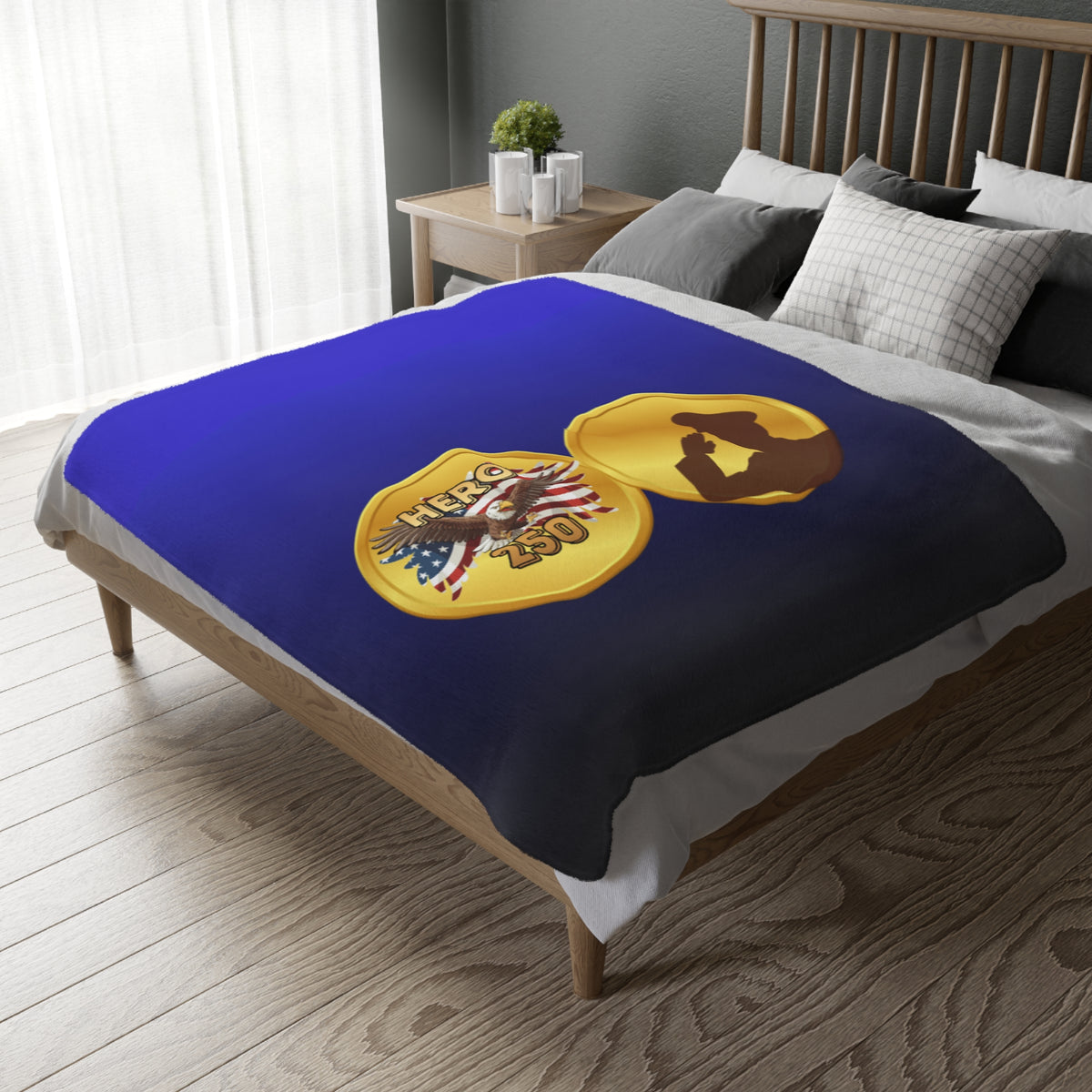 K9s For Warriors Throw Blanket – American Coin Works Hero Medal Design