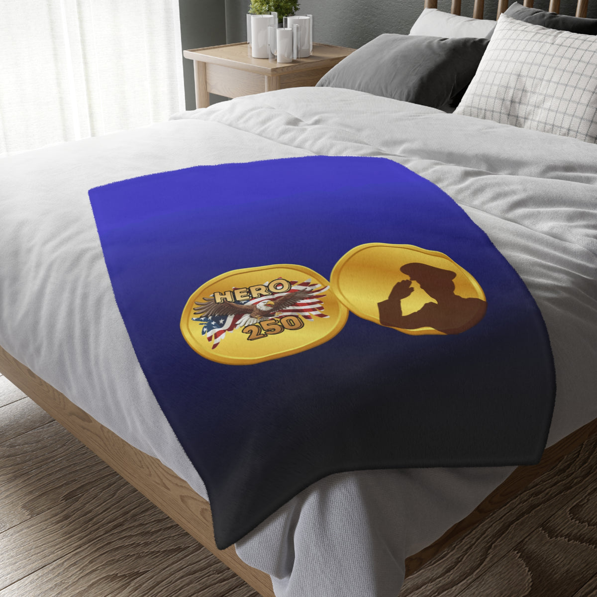 K9s For Warriors Throw Blanket – American Coin Works Hero Medal Design