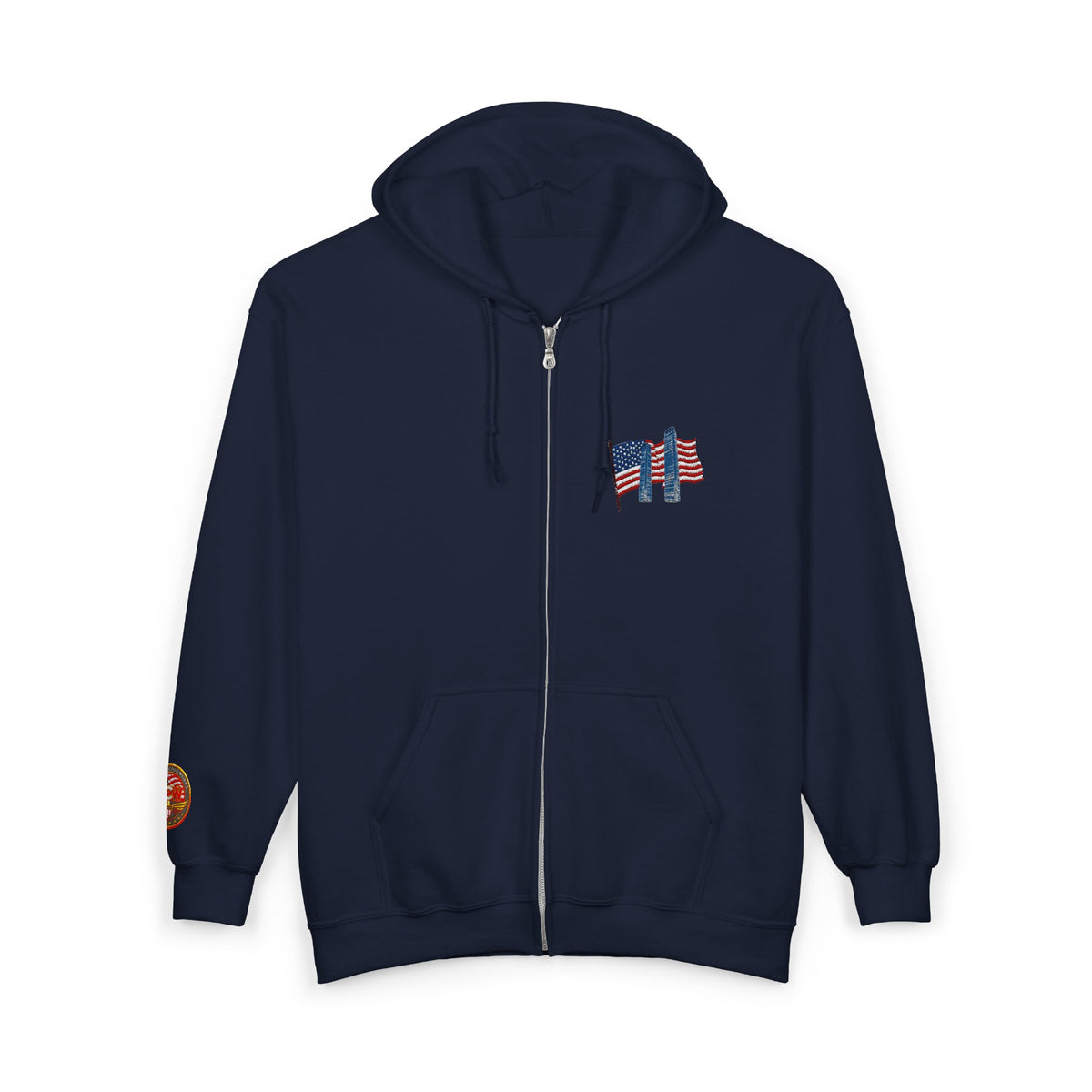 Twin Towers Tribute Full Zip Front Hoodie