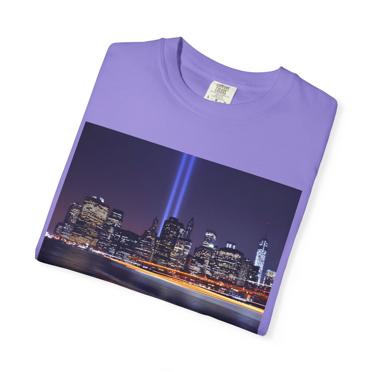 9/11 Tribute T-Shirt — "Remember. Honor. Rise." Skyline Tribute Tee