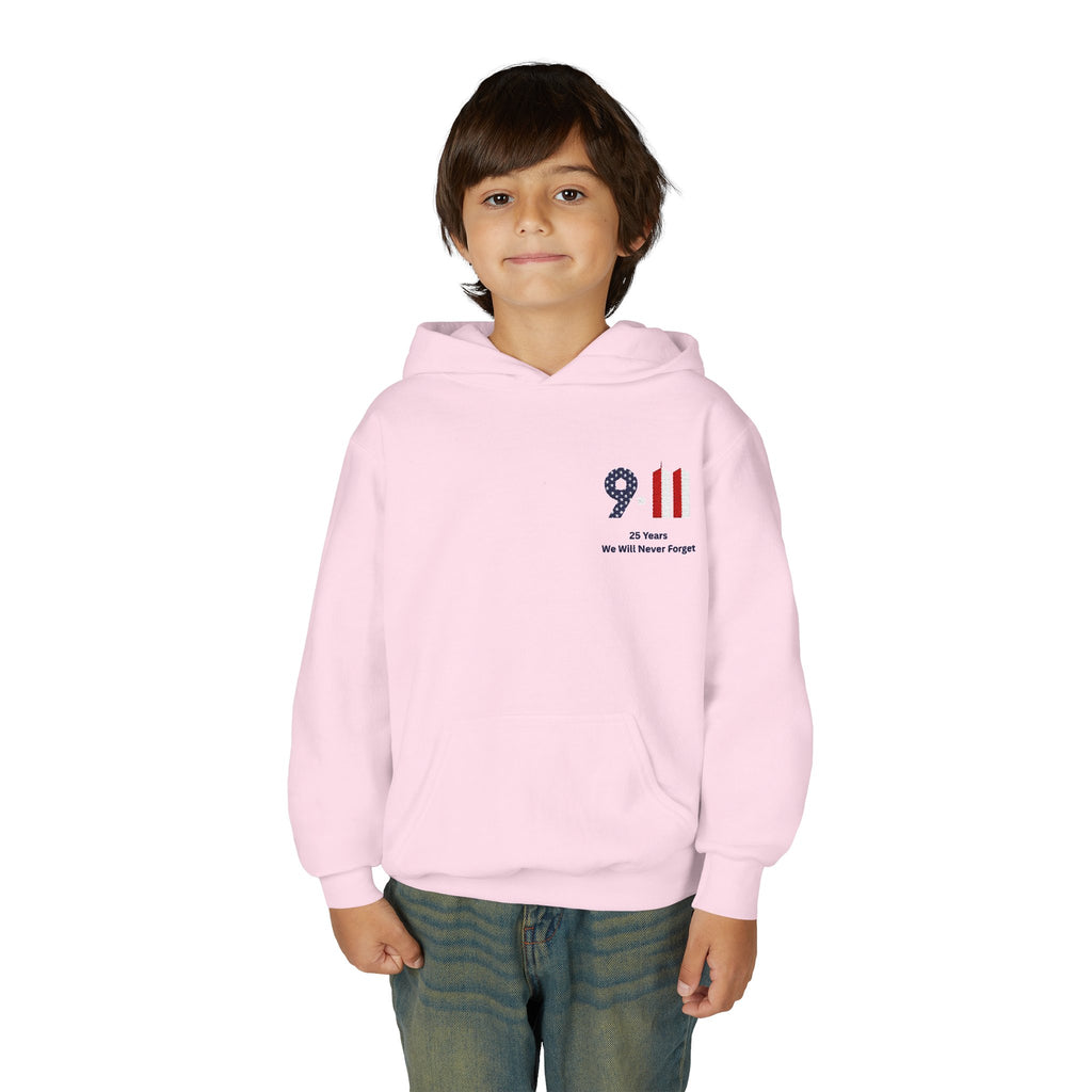 Youth 9/11 Memorial Hoodie — Patriot Flag Design