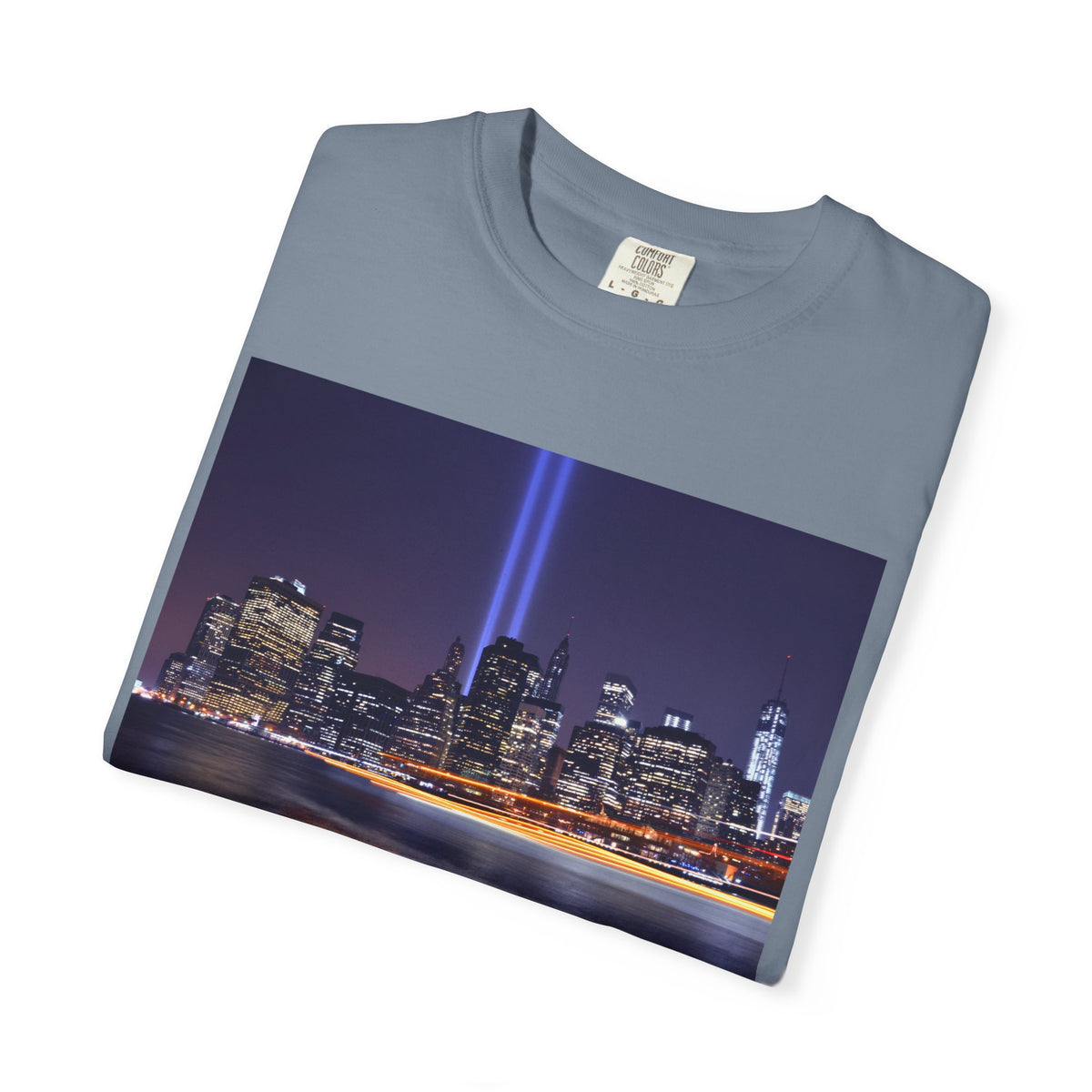 9/11 Tribute T-Shirt — "Remember. Honor. Rise." Skyline Tribute Tee