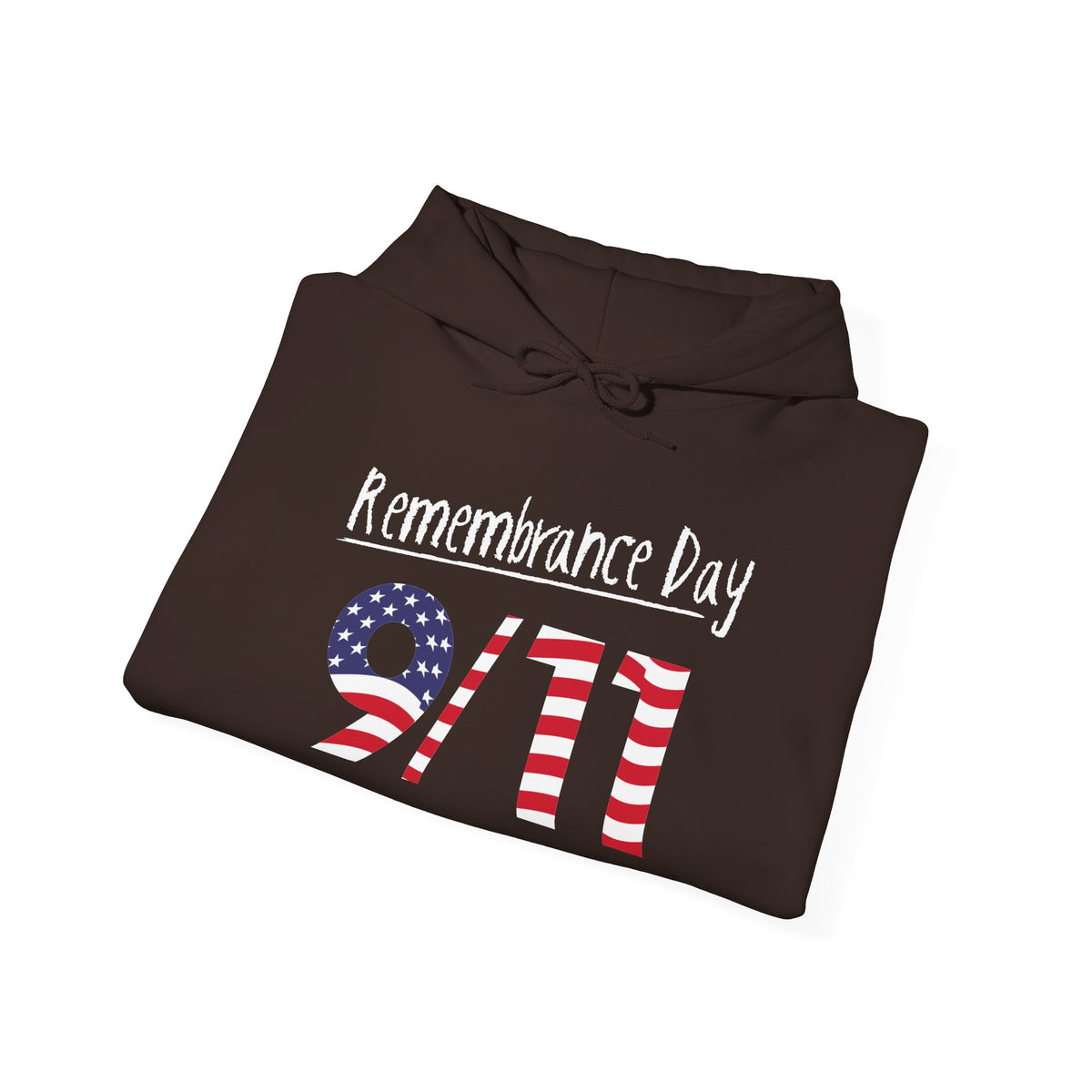 Remembrance Day 9/11 Hoodie — American Flag & Twin Towers Tribute