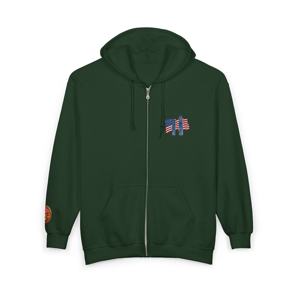 Twin Towers Tribute Full Zip Front Hoodie