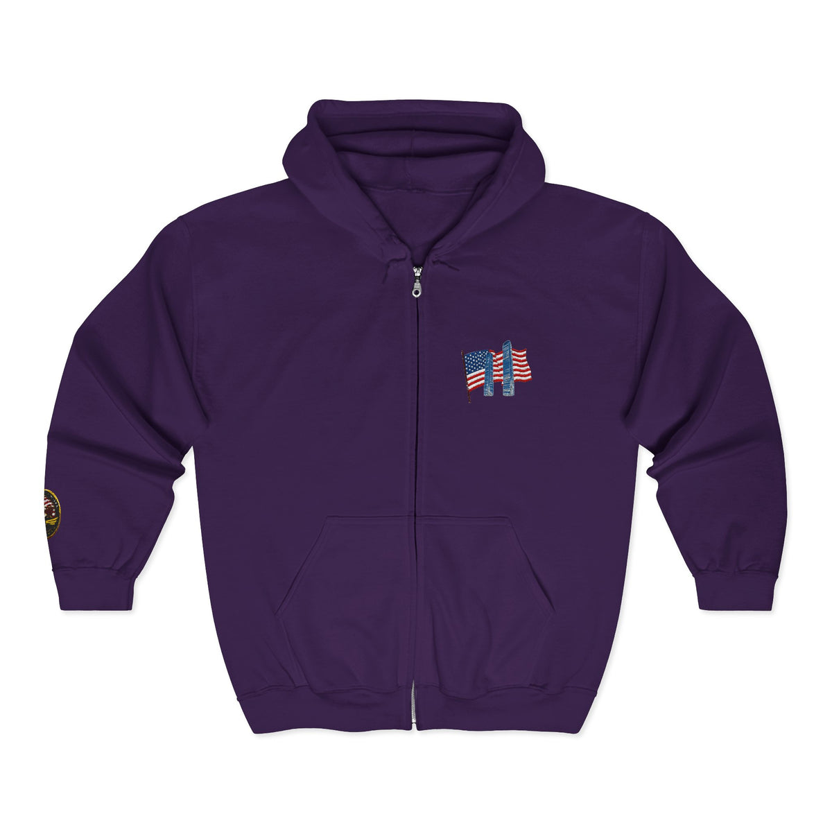 Twin Towers Tribute Full Zip Front Hoodie