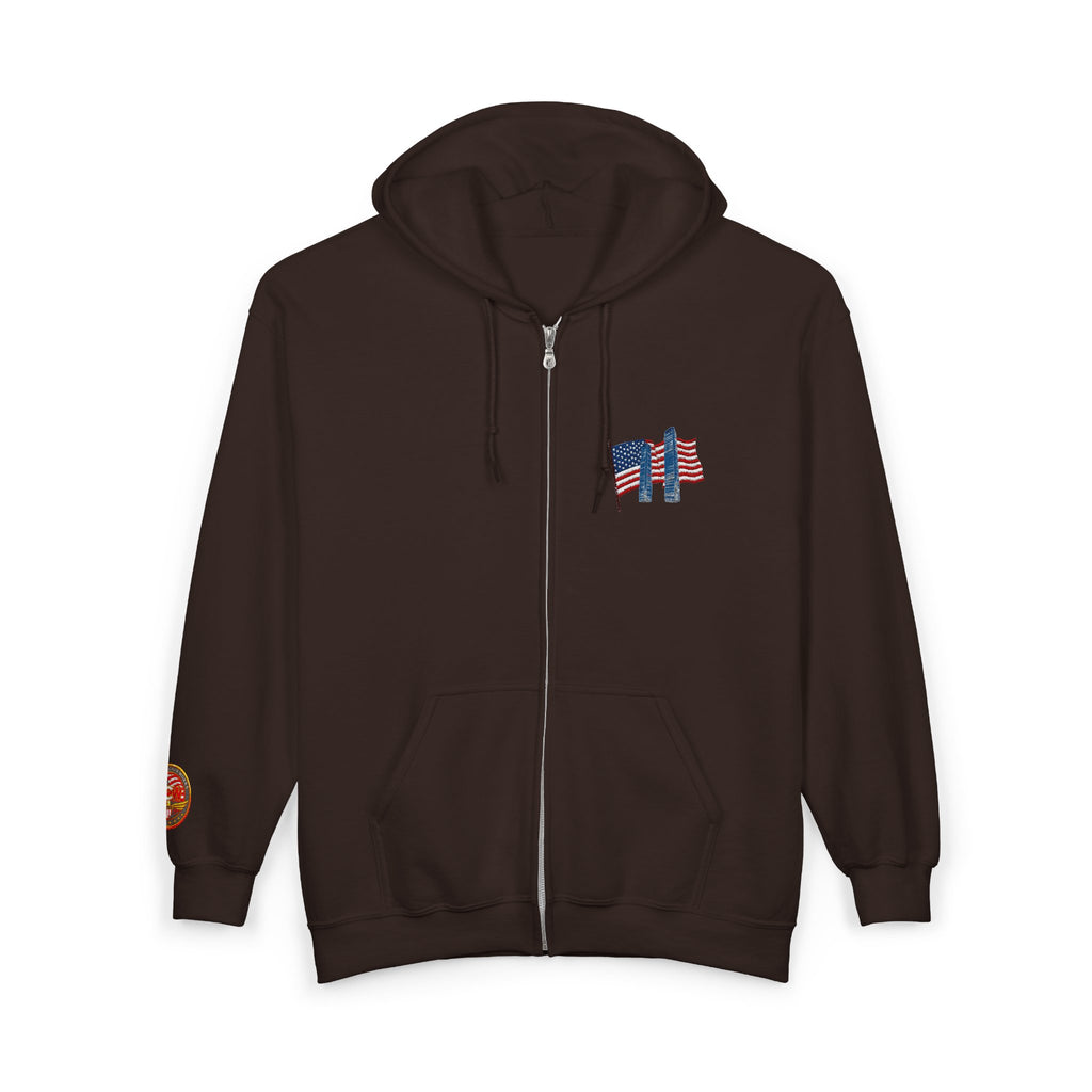 Twin Towers Tribute Full Zip Front Hoodie