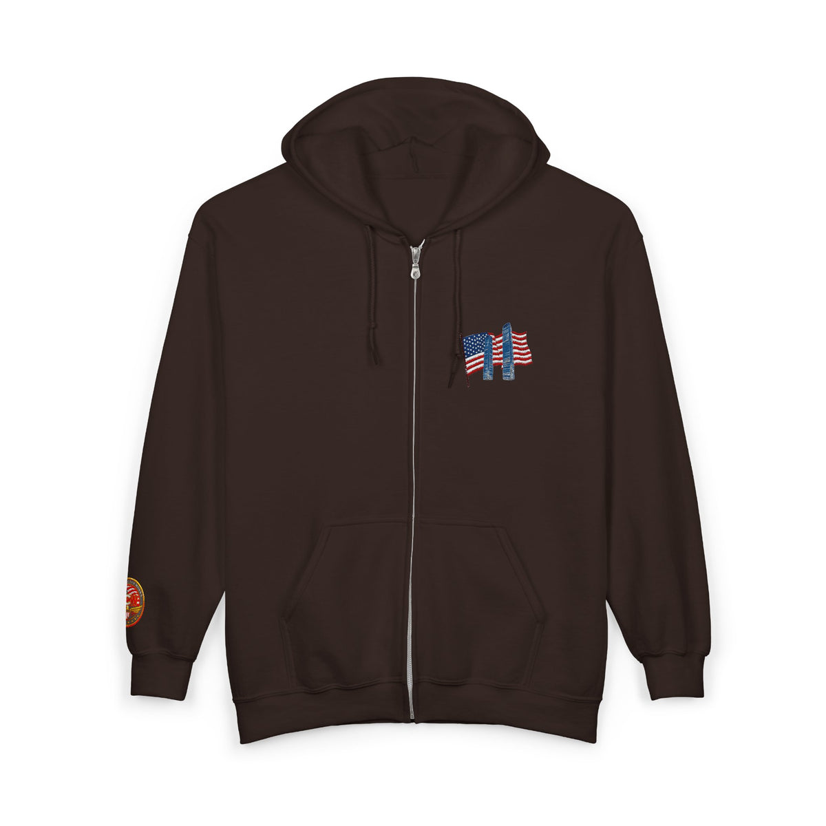 Twin Towers Tribute Full Zip Front Hoodie