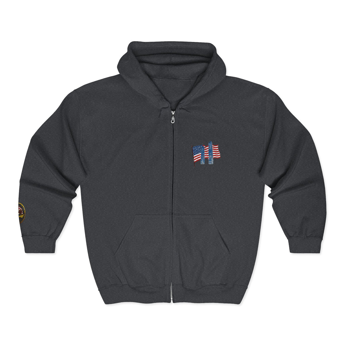 Twin Towers Tribute Full Zip Front Hoodie
