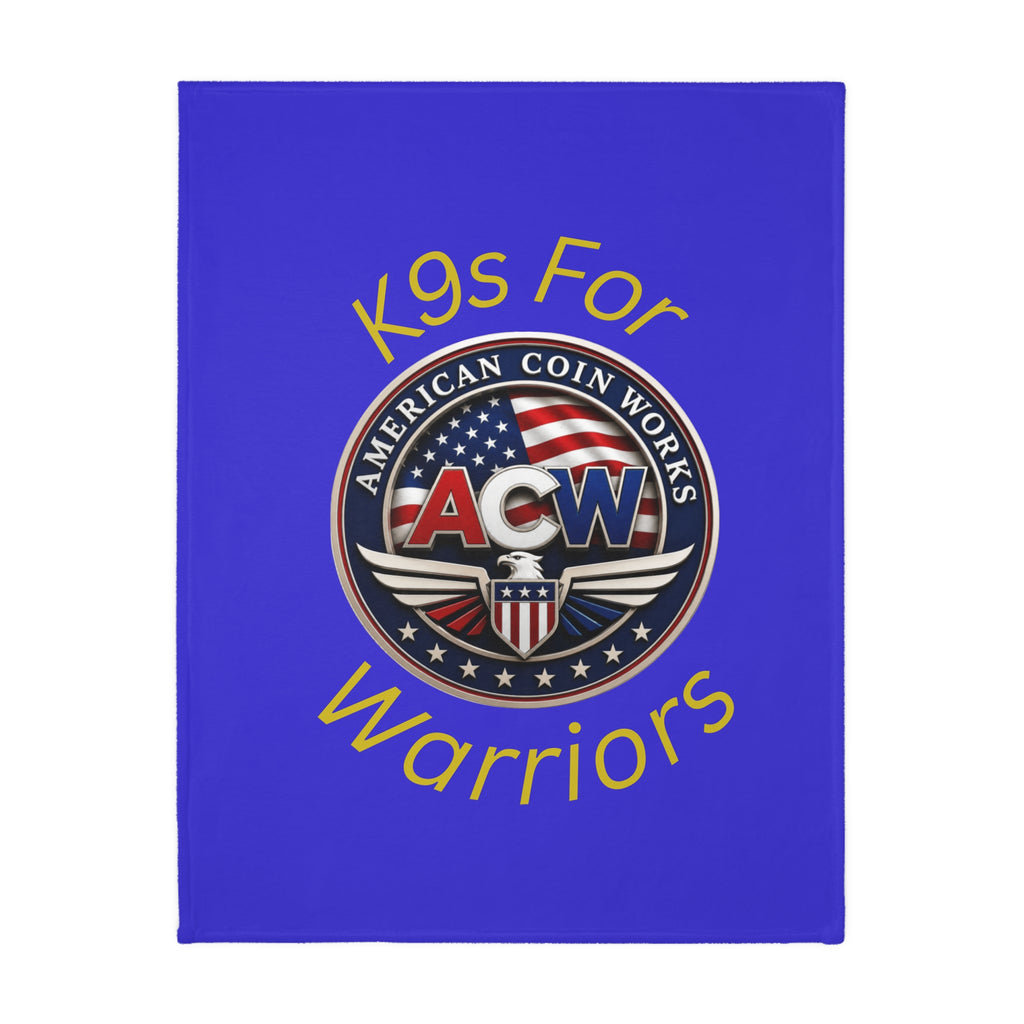 K9s For Warriors Throw Blanket – American Coin Works Hero Medal Design