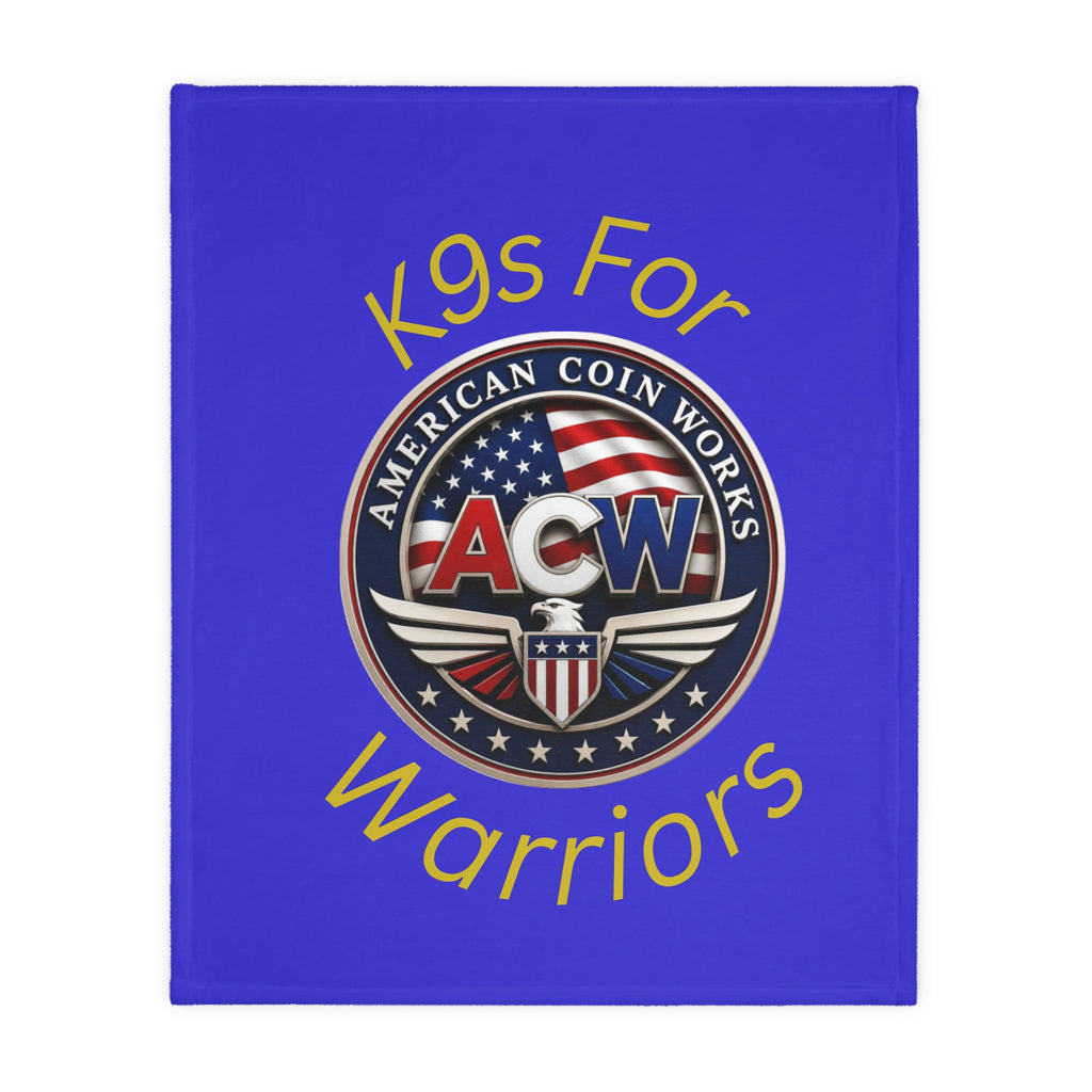 K9s For Warriors Throw Blanket – American Coin Works Hero Medal Design