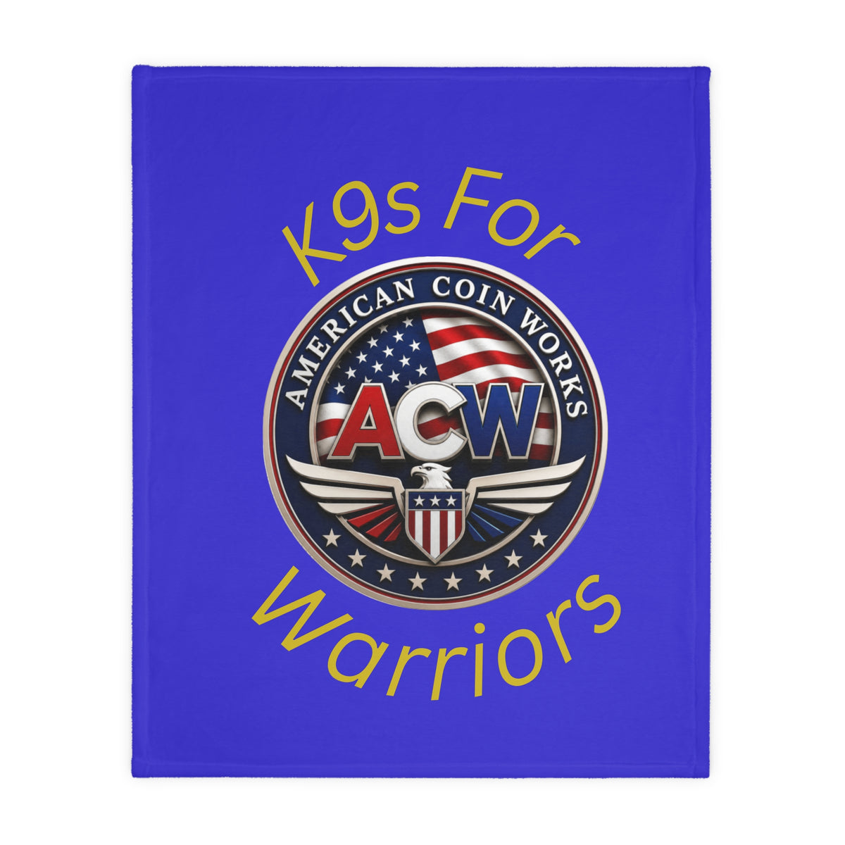 K9s For Warriors Throw Blanket – American Coin Works Hero Medal Design