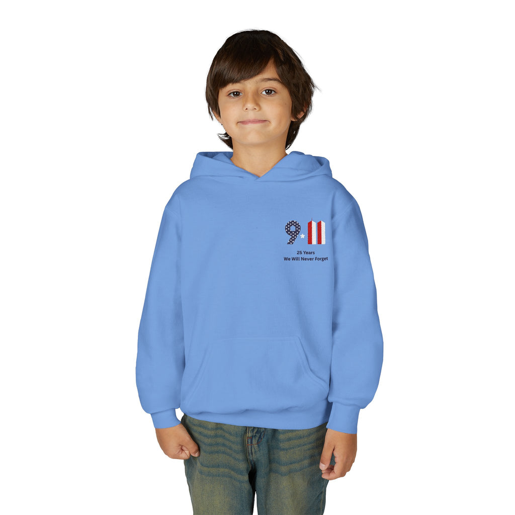 Youth 9/11 Memorial Hoodie — Patriot Flag Design