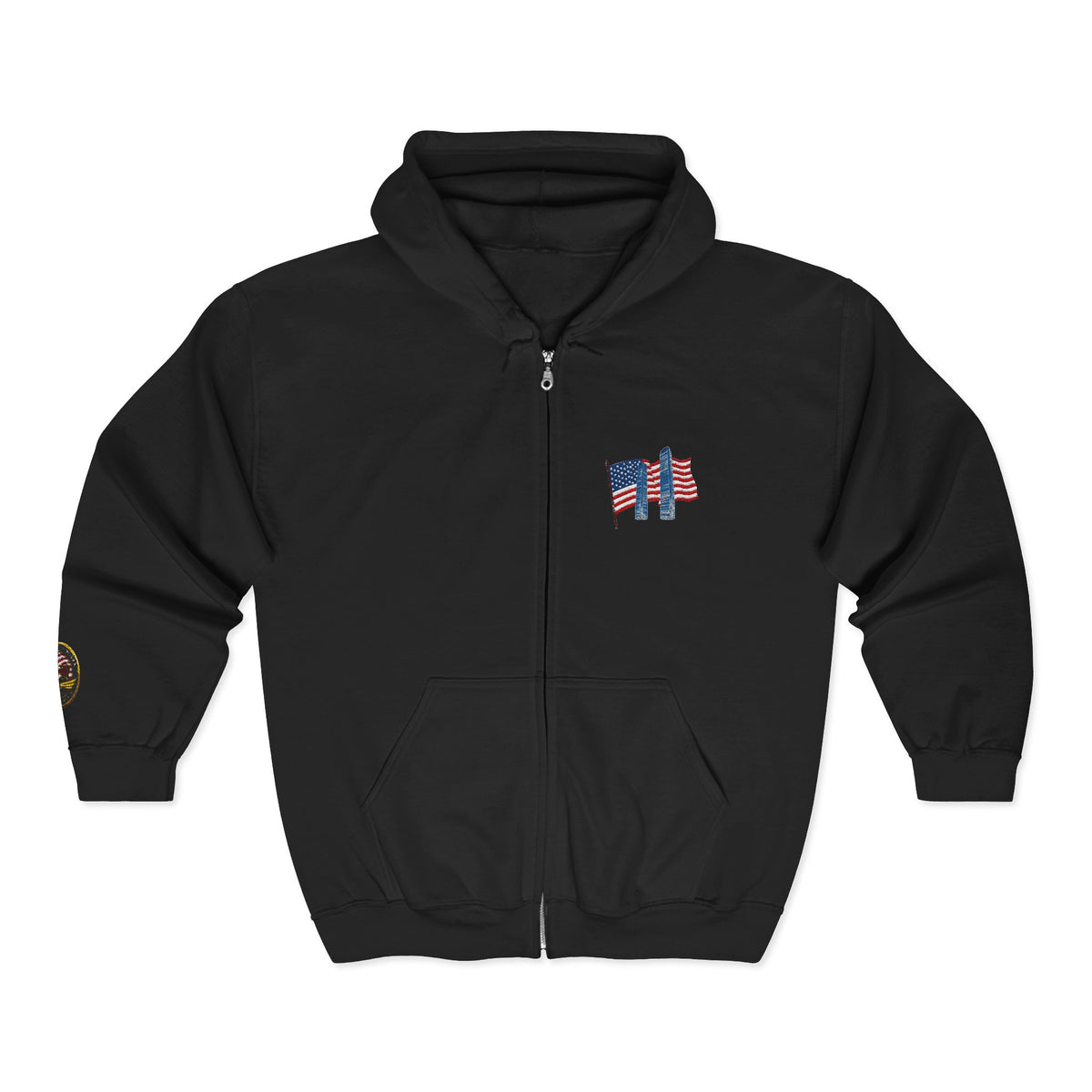 Twin Towers Tribute Full Zip Front Hoodie