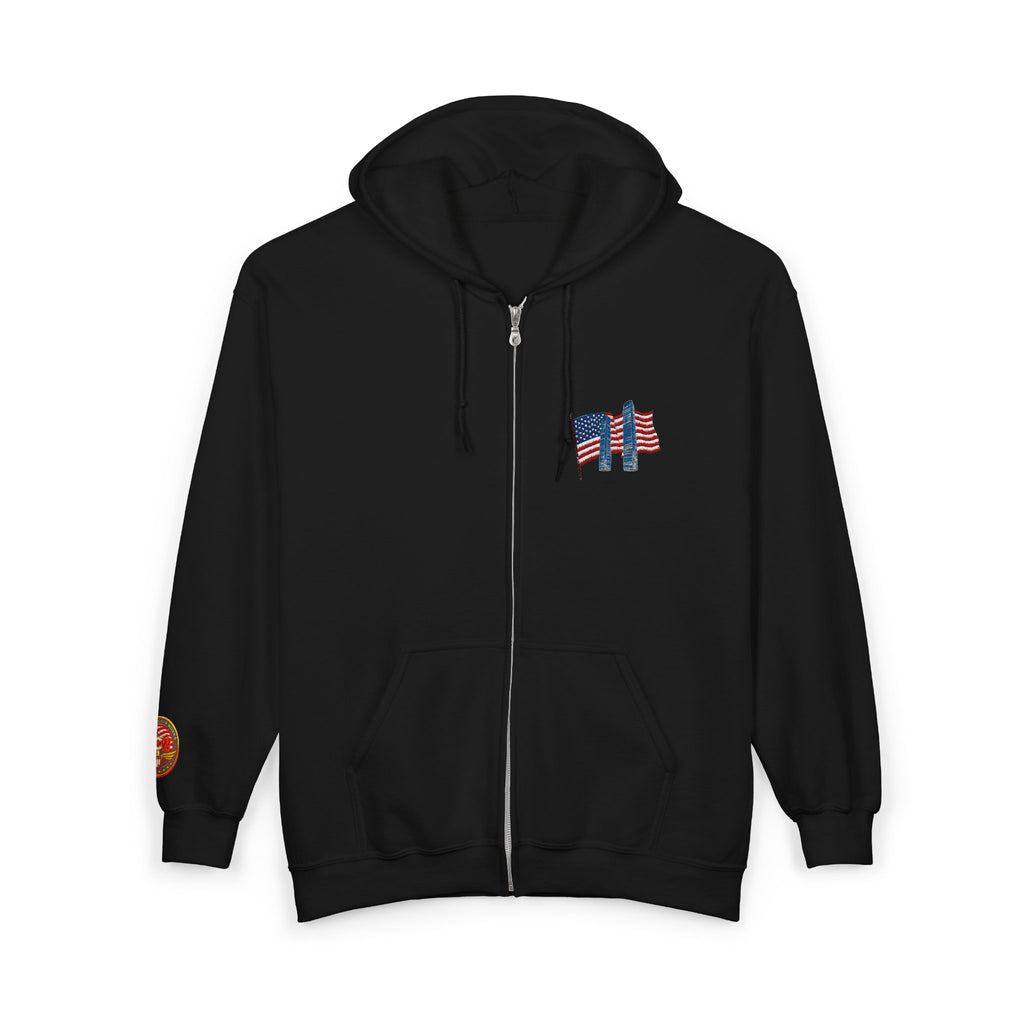 Twin Towers Tribute Full Zip Front Hoodie