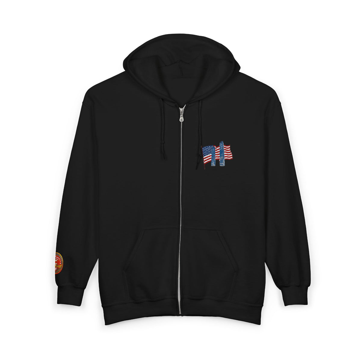 Twin Towers Tribute Full Zip Front Hoodie
