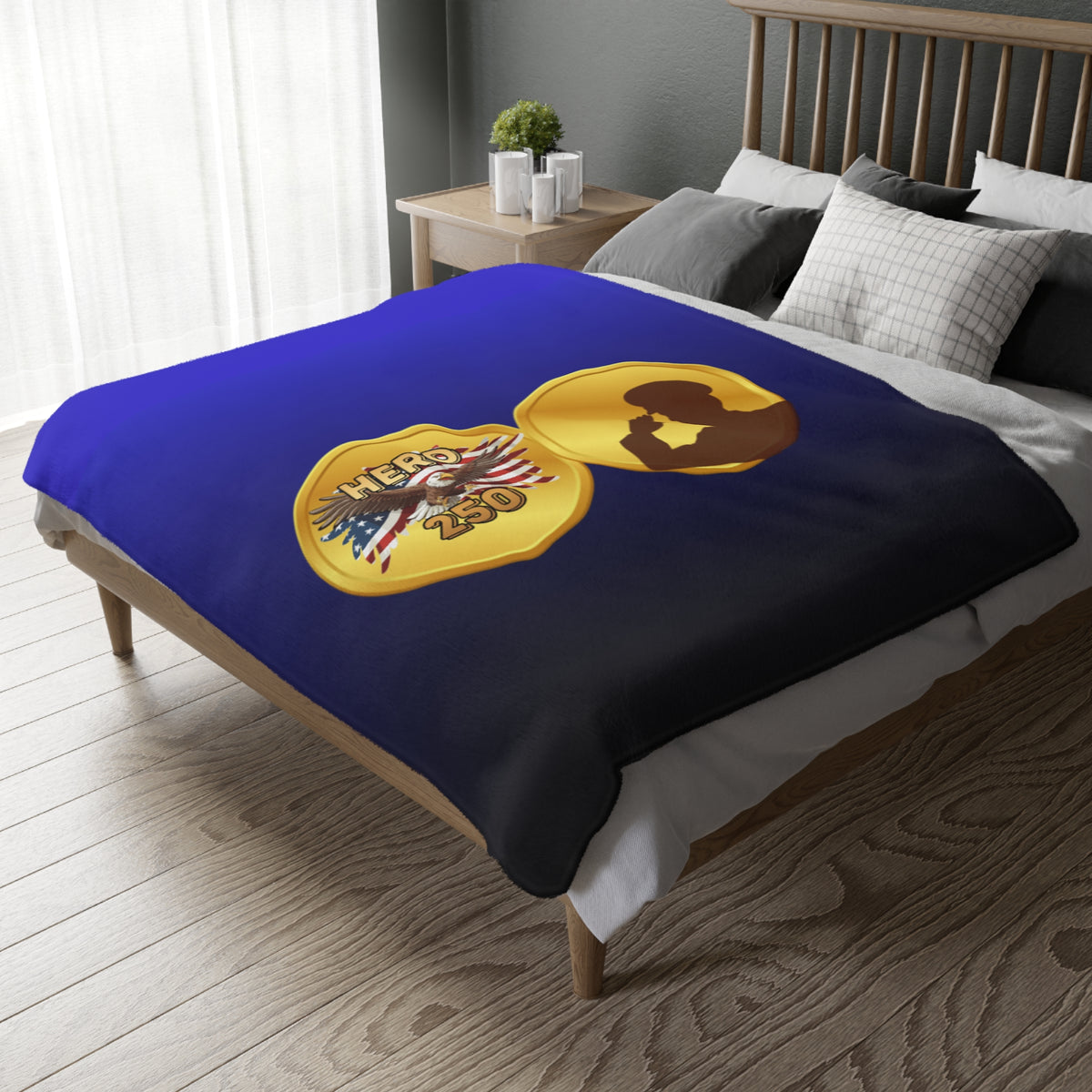 K9s For Warriors Throw Blanket – American Coin Works Hero Medal Design