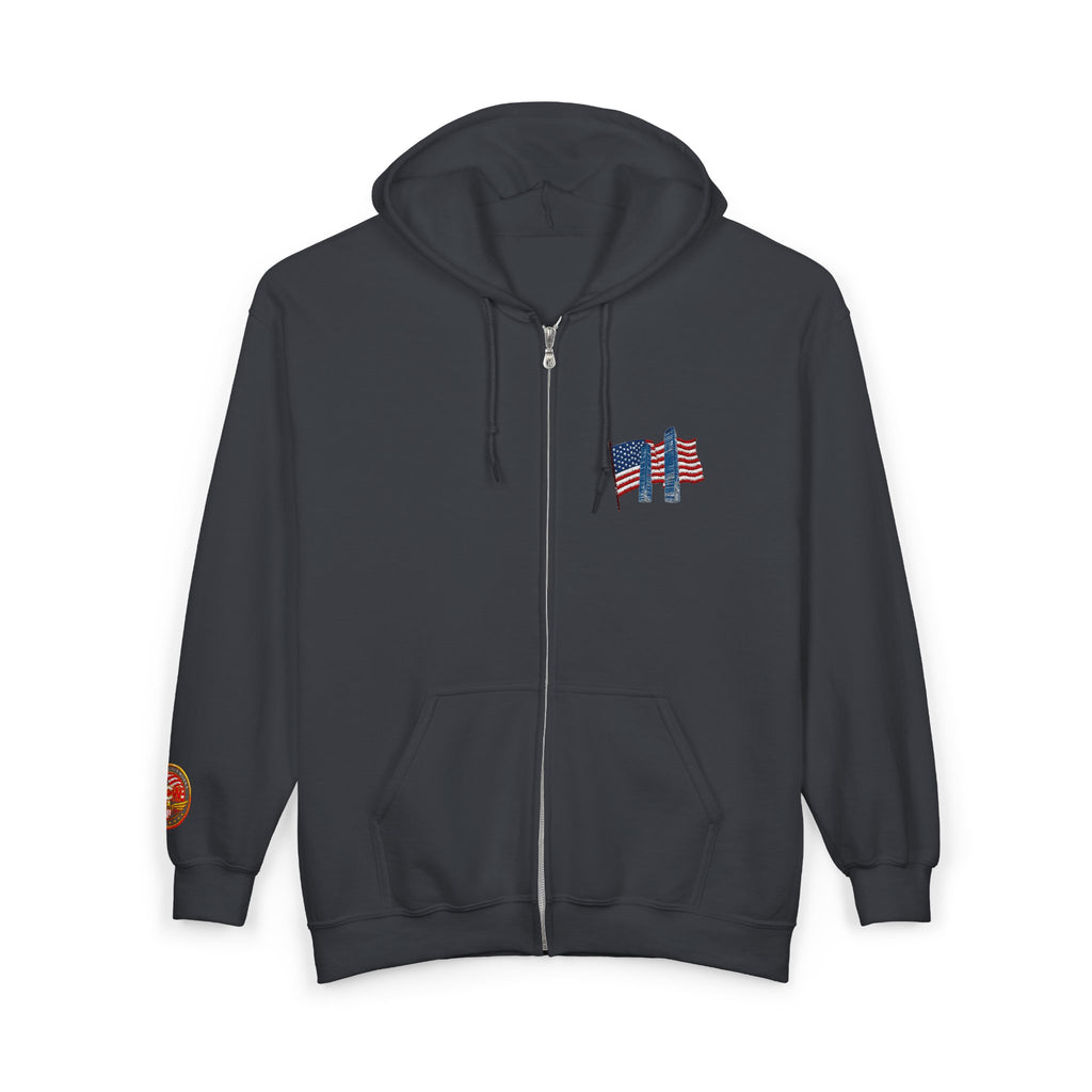 Twin Towers Tribute Full Zip Front Hoodie