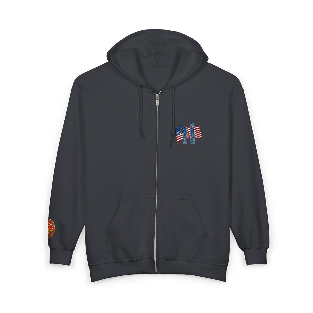 Twin Towers Tribute Full Zip Front Hoodie