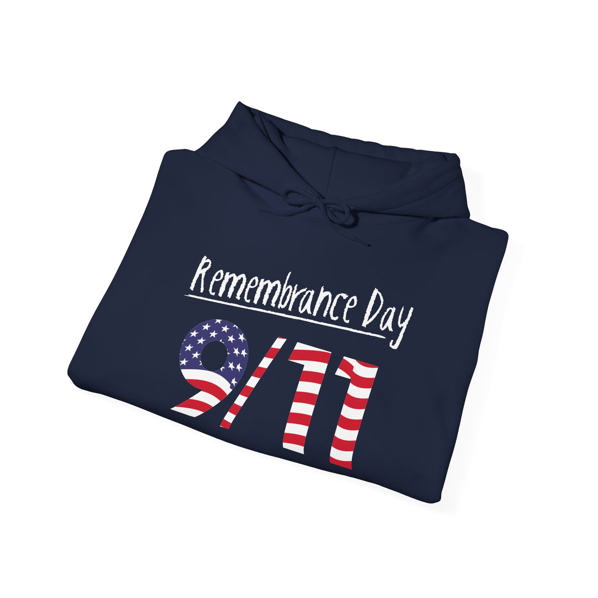 Remembrance Day 9/11 Hoodie — American Flag & Twin Towers Tribute