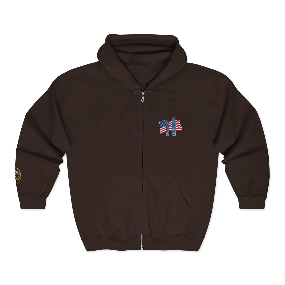 Twin Towers Tribute Full Zip Front Hoodie