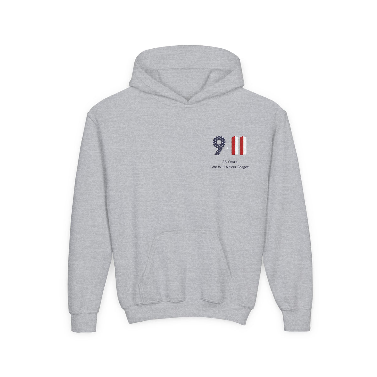 Youth 9/11 Memorial Hoodie — Patriot Flag Design