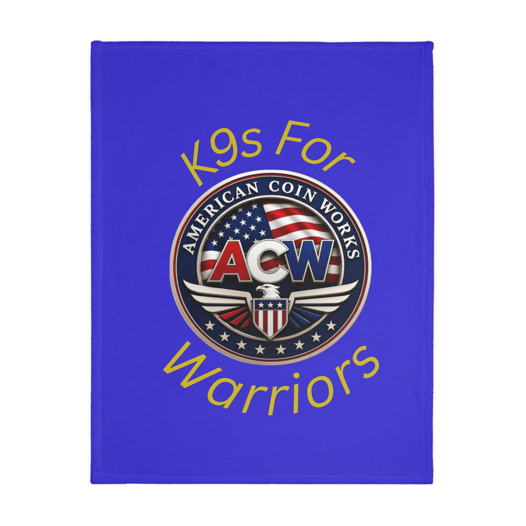K9s For Warriors Throw Blanket – American Coin Works Hero Medal Design